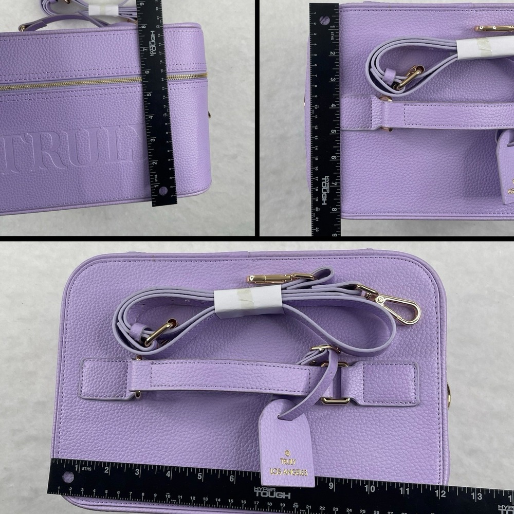 Truly Beauty Amalfi Luxury Travel Trunk Lilac Vegan Leather Makeup Case New - Picture 7 of 7